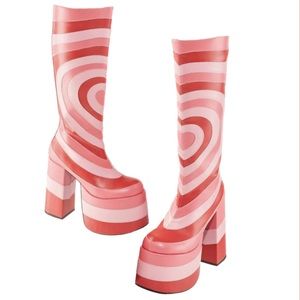 Dolls Kill x The Powerpuff Girls Theme Of Hearts chunky platform boots